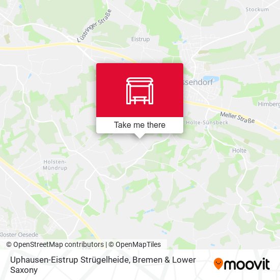 Uphausen-Eistrup Strügelheide map