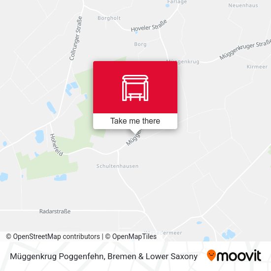 Müggenkrug Poggenfehn map
