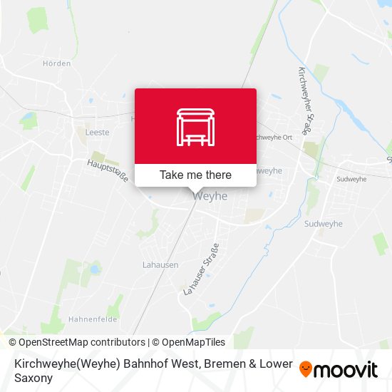 Kirchweyhe(Weyhe) Bahnhof West map