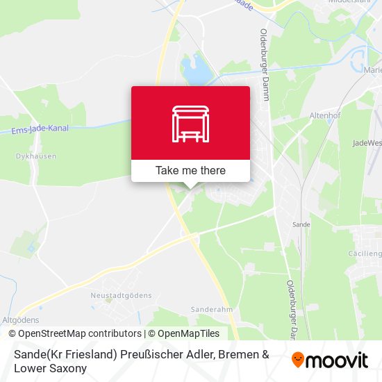 Sande(Kr Friesland) Preußischer Adler map