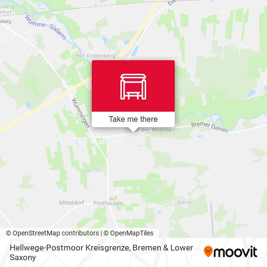 Hellwege-Postmoor Kreisgrenze map