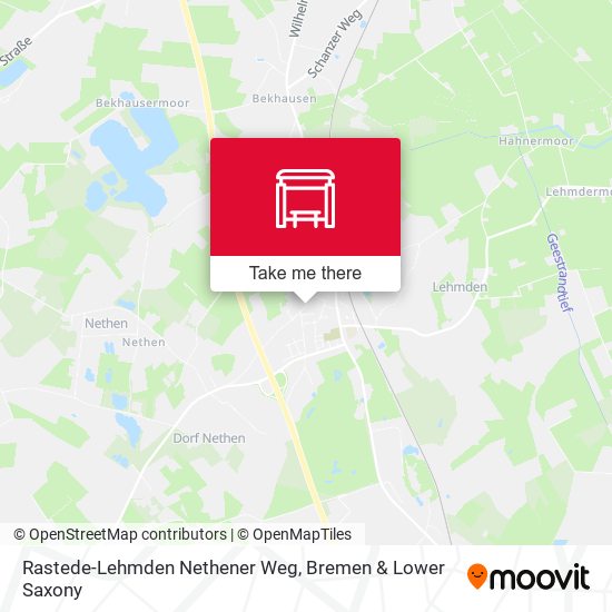 Rastede-Lehmden Nethener Weg map