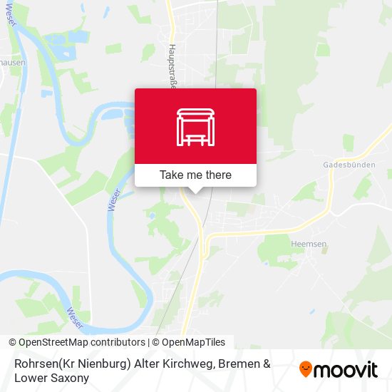 Rohrsen(Kr Nienburg) Alter Kirchweg map