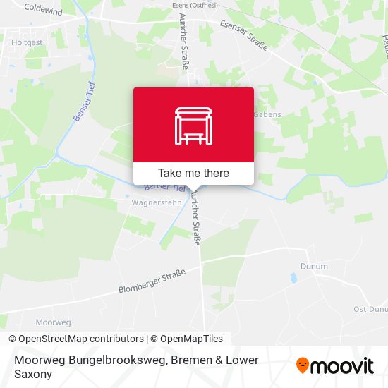 Moorweg Bungelbrooksweg map
