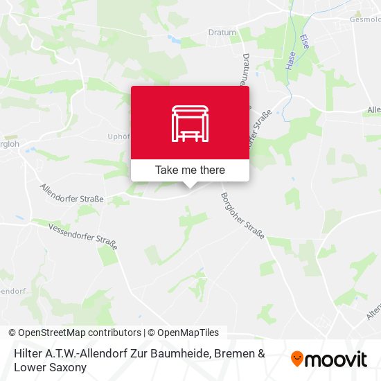 Hilter A.T.W.-Allendorf Zur Baumheide map