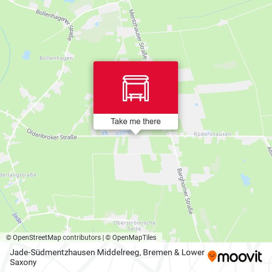 Jade-Südmentzhausen Middelreeg map