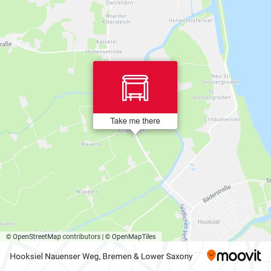 Hooksiel Nauenser Weg map