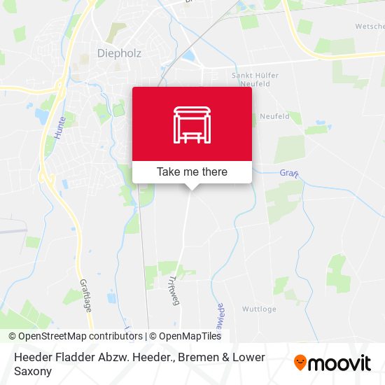 Heeder Fladder Abzw. Heeder. map
