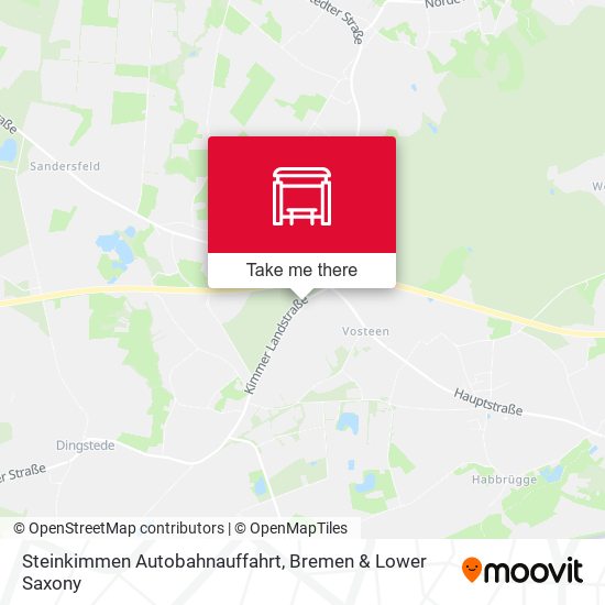 Steinkimmen Autobahnauffahrt map