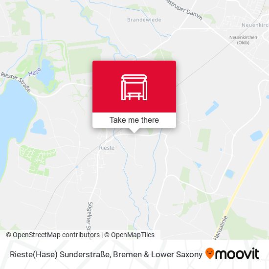 Rieste(Hase) Sunderstraße map