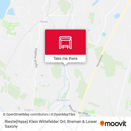 Rieste(Hase) Klein Wittefelder Ort map