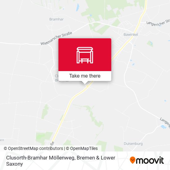 Clusorth-Bramhar Möllenweg map