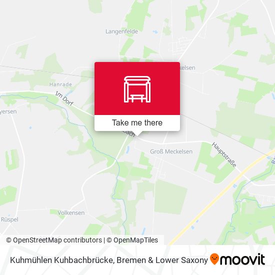 Kuhmühlen Kuhbachbrücke map