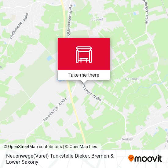 Neuenwege(Varel) Tankstelle Dieker map