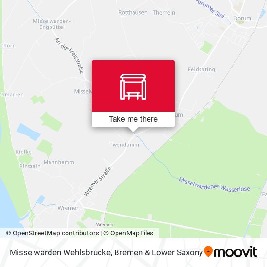 Misselwarden Wehlsbrücke map