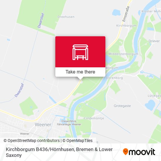 Kirchborgum B436/Hörnhusen map