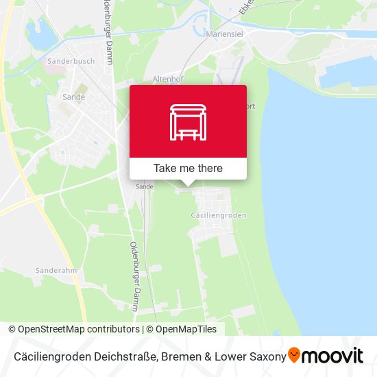 Cäciliengroden Deichstraße map