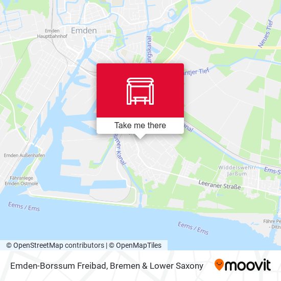 Emden-Borssum Freibad map