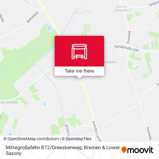 Mittegroßefehn B72/Dreeskenweg map
