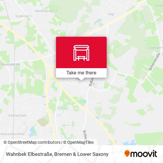 Wahnbek Elbestraße map