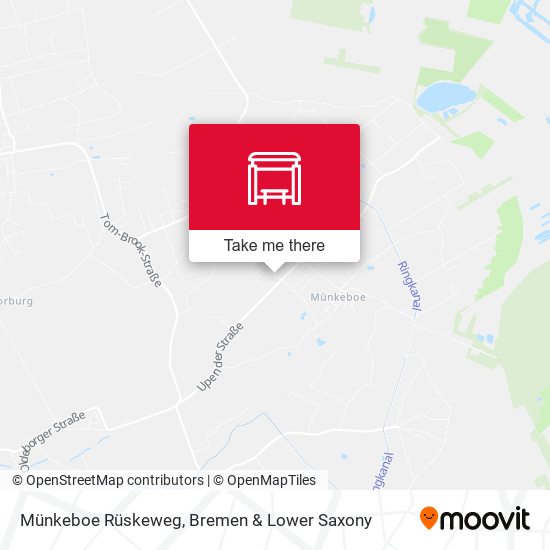 Münkeboe Rüskeweg map
