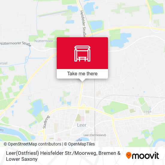 Leer(Ostfriesl) Heisfelder Str. / Moorweg map