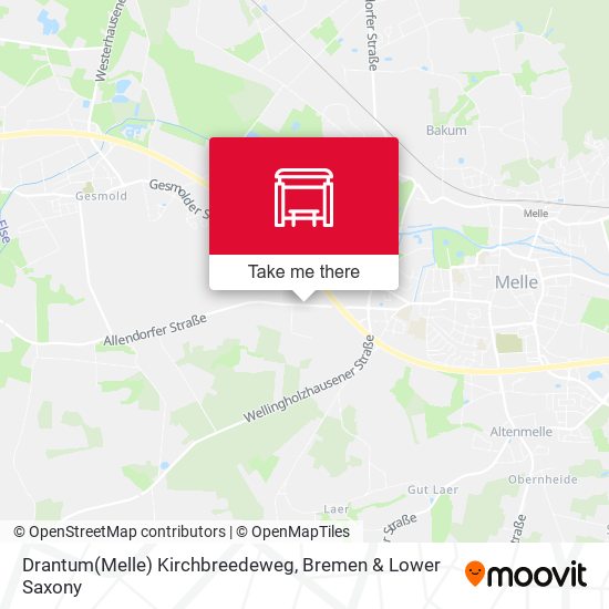 Drantum(Melle) Kirchbreedeweg map
