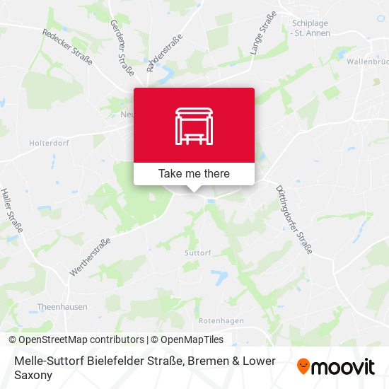Melle-Suttorf Bielefelder Straße map