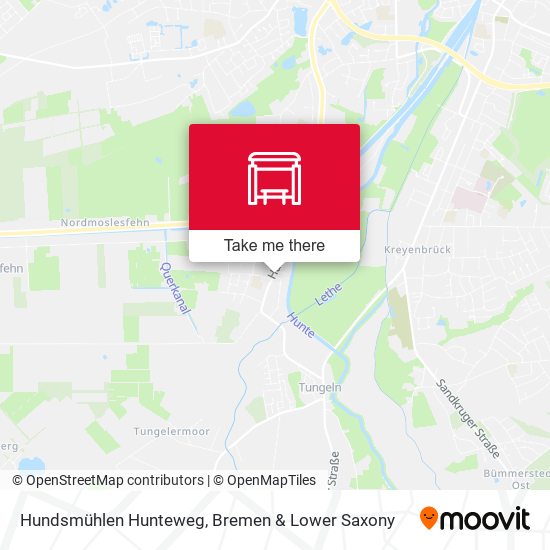 Hundsmühlen Hunteweg map