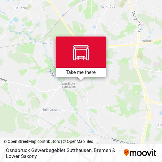 Osnabrück Gewerbegebiet Sutthausen map