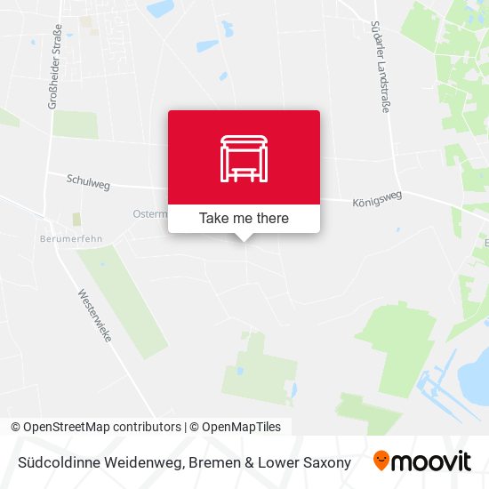 Südcoldinne Weidenweg map