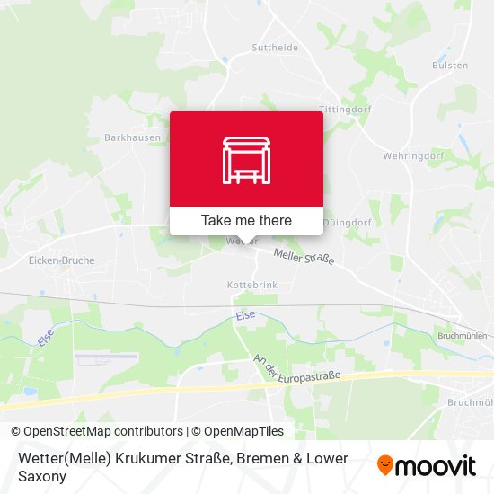 Wetter(Melle) Krukumer Straße map