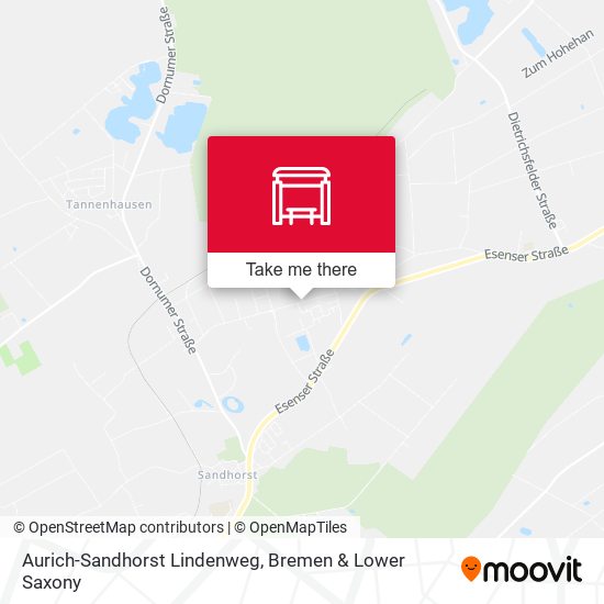 Aurich-Sandhorst Lindenweg map
