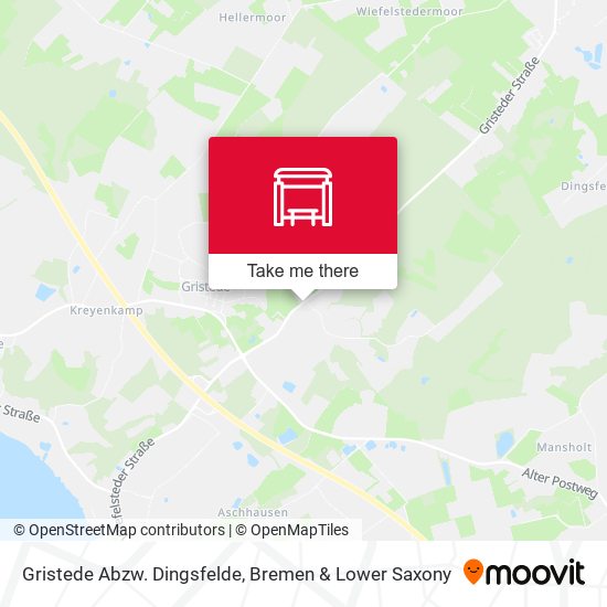 Gristede Abzw. Dingsfelde map