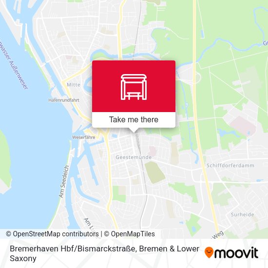 Bremerhaven Hbf/Bismarckstraße map