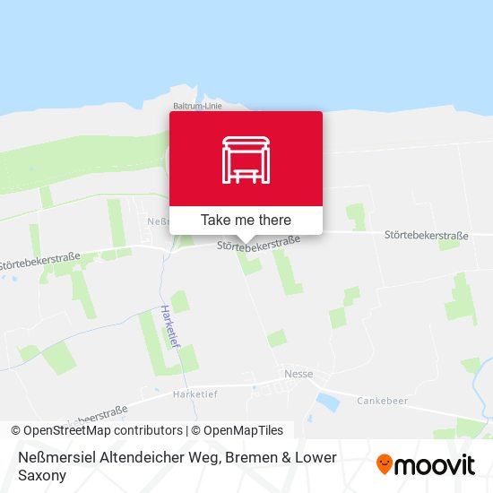 Neßmersiel Altendeicher Weg map