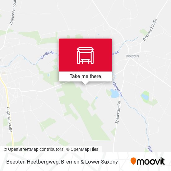Beesten Heetbergweg map