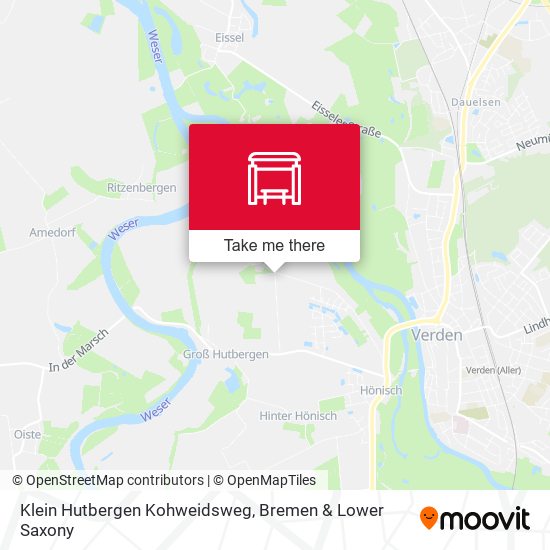 Klein Hutbergen Kohweidsweg map