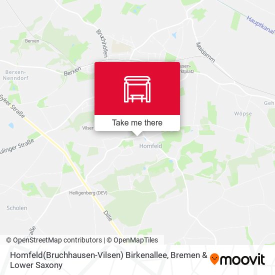 Homfeld(Bruchhausen-Vilsen) Birkenallee map
