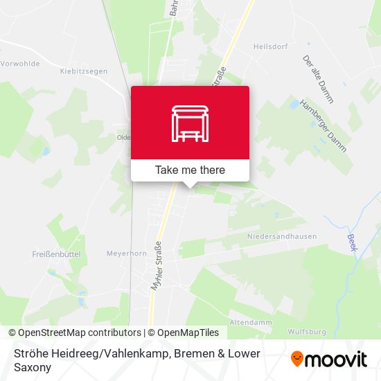 Ströhe Heidreeg/Vahlenkamp map