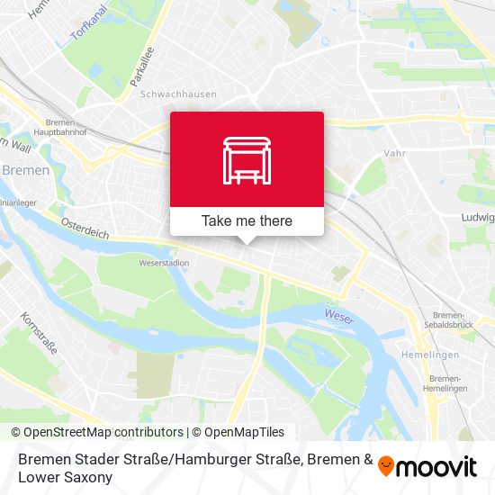 Карта Bremen Stader Straße / Hamburger Straße