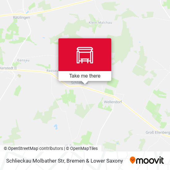 Schlieckau Molbather Str map