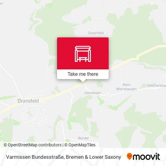 Varmissen Bundesstraße map