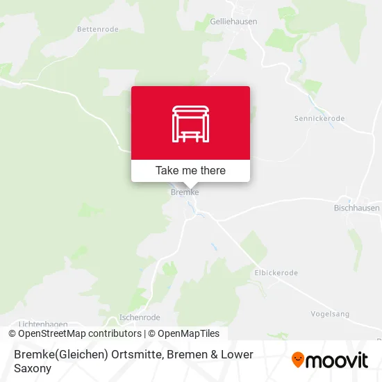 Карта Bremke(Gleichen) Ortsmitte