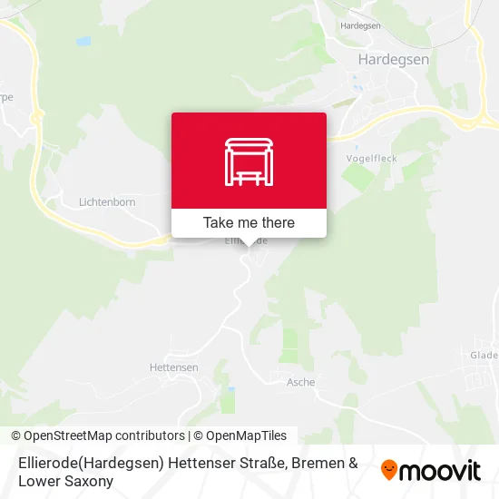 Карта Ellierode(Hardegsen) Hettenser Straße