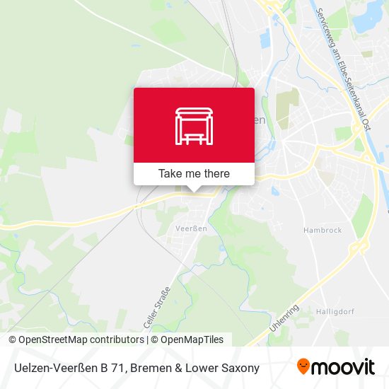 Uelzen-Veerßen B 71 map