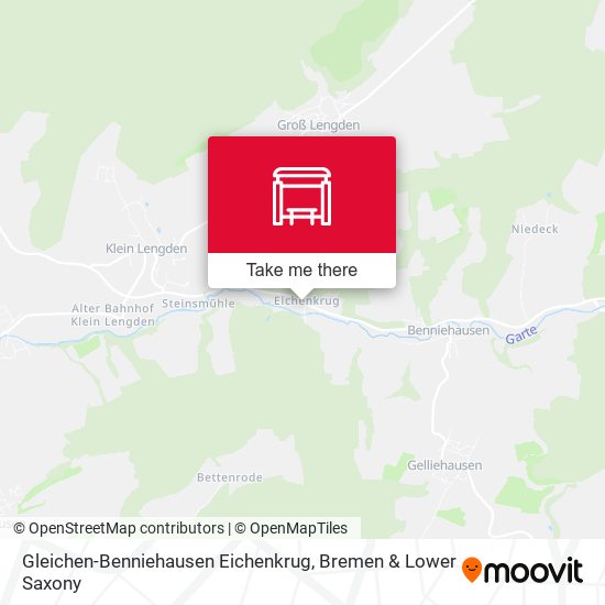 Gleichen-Benniehausen Eichenkrug map