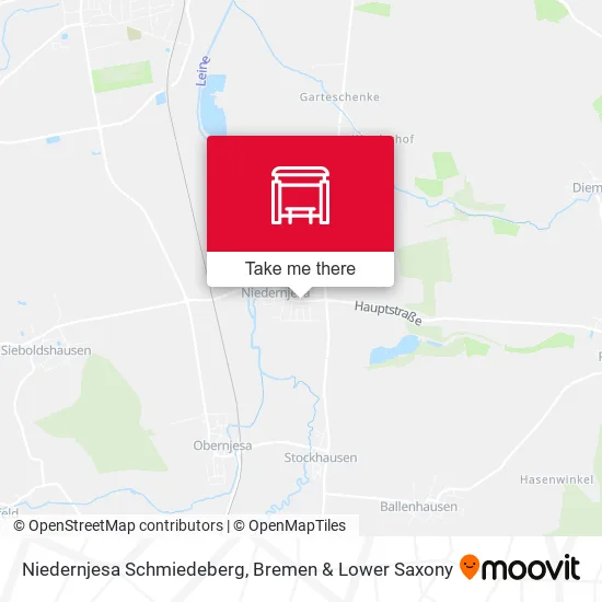 Карта Niedernjesa Schmiedeberg