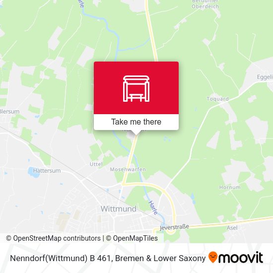 Nenndorf(Wittmund) B 461 map