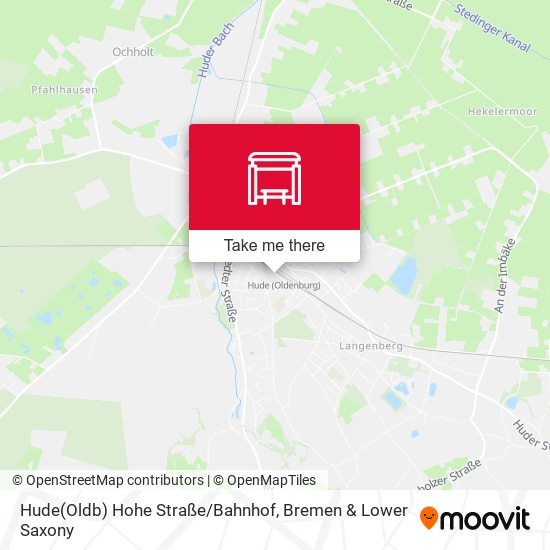 Hude(Oldb) Hohe Straße/Bahnhof map